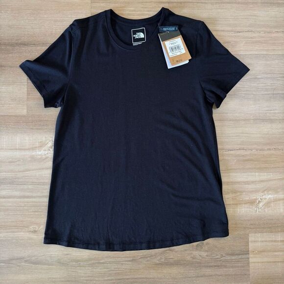 The North Face Womans Terrain Short Sleeve Black Shirt Size L Outdoor Explore - Picture 1 of 9